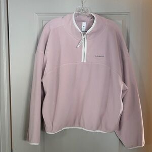 lululemon athletica Women's Light Pink 1/4 zip fleece